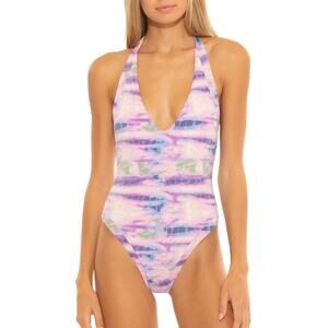 Isabella Rose Halter One Piece Swimsuit New $128
